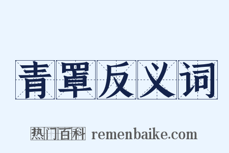 青罩反义词是什么意思的图片